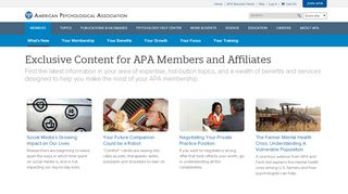 
                            2. The APA Member Center - American Psychological Association