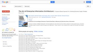 
                            2. The Art of Enterprise Information Architecture: A Systems-Based ...