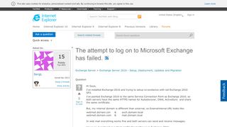 
                            5. The attempt to log on to Microsoft Exchange has failed.