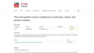 
                            9. The audit system must be configured to audit login, logout, and ...