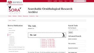 
                            8. The Auk | Searchable Ornithological Research Archive | The ...