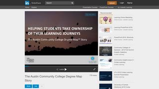 
                            9. The Austin Community College Degree Map Story - SlideShare