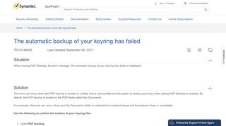 
                            9. The automatic backup of your keyring has failed - Symantec Support