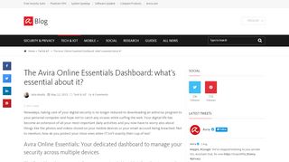 
                            5. The Avira Online Essentials Dashboard: what's essential ...