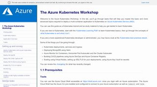 
                            8. The Azure Kubernetes Workshop