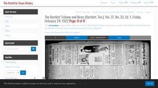 
                            6. The Bartlett Tribune and News (Bartlett, Tex.), Vol. 37, No. 32, Ed. 1 ...