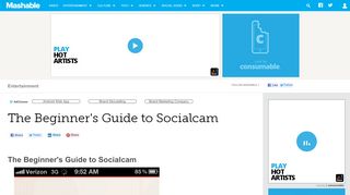 
                            9. The Beginner's Guide to Socialcam - mashable.com