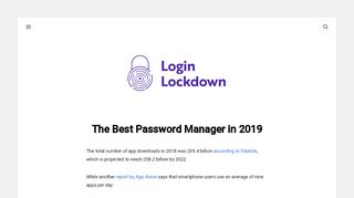 
                            1. The Best Password Manager in 2019 - Login Lockdown