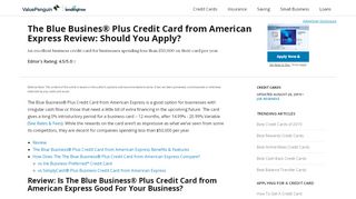 
                            2. The Blue Busines® Plus Credit Card from American Express ...