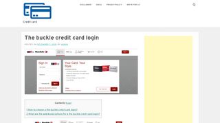 
                            6. The buckle credit card login - Credit card