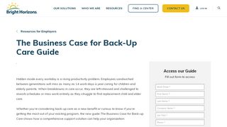 
                            11. The Business Case for Back-Up Care Guide | Bright Horizons®