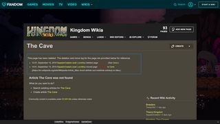 
                            1. The Cave | Kingdom Wikia | FANDOM powered by Wikia