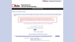 
                            4. The CCIDS Provider Portal - ccidsportal.ohio.gov