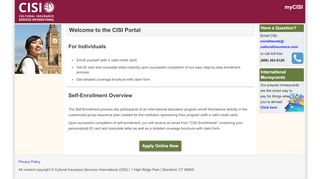 
                            8. the CISI Portal - Cultural Insurance Services International