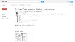 
                            7. The Code of Federal Regulations of the United States of America