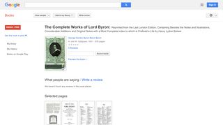 
                            8. The Complete Works of Lord Byron: Reprinted from the Last London ...
