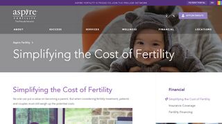 
                            8. The Cost of In-Vitro Specialists (IVF) | Aspire Fertility Clinic