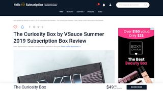 
                            8. The Curiosity Box by VSauce Summer 2019 …