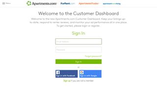 
                            3. the Customer Dashboard - Apartments.com