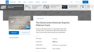 
                            6. The David Jones Platinum Credit Card | AMEX Australia