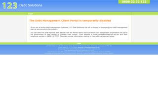 
                            2. The Debt Management Client Portal is temporarily disabled