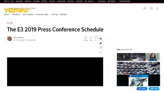 
                            5. The E3 2019 Press Conference Schedule - Kotaku