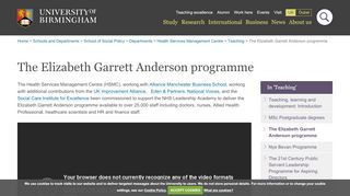 
                            4. The Elizabeth Garrett Anderson programme - University of ...