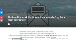
                            3. The Email Parser Guide: How to Automatically Copy Data ... - Zapier