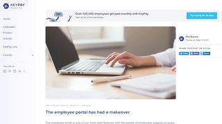 
                            3. The employee portal has had a makeover - KeyPay