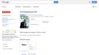 
                            7. The Empowered Life! - Google Books Result