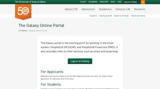 
                            2. The Galaxy Online Portal - Galaxy Online Portal - The University of ...