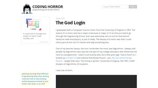 
                            4. The God Login - Coding Horror