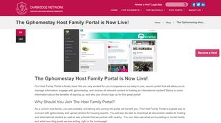 
                            7. The Gphomestay Host Family Portal is Now Live! - Cambridge Network