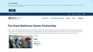 
                            6. The Great Baltimore Oyster Partnership | Brown Advisory