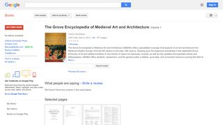 
                            9. The Grove Encyclopedia of Medieval Art and Architecture