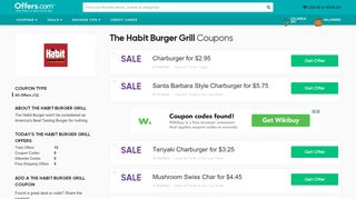 
                            6. The Habit Burger Grill Coupons - Offers.com