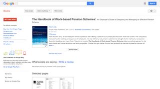 
                            9. The Handbook of Work-based Pension Schemes: An Employer's Guide to ...