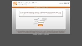 
                            8. The Home Depot: Application Login