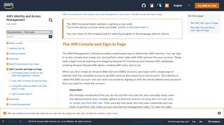 
                            2. The IAM Console and Sign-in Page - AWS Identity …