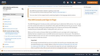 
                            6. The IAM Console and Sign-in Page - docs.aws.amazon.com