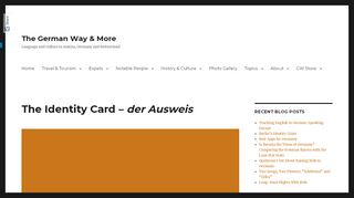 
                            4. The Identity Card – der Ausweis – The German Way & More