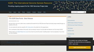 
                            2. The IGSR Data Portal - Beta Release | 1000 Genomes