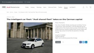 
                            5. The intelligent car fleet: “Audi shared fleet” takes on ...