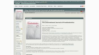 
                            7. The International Journal of Prosthodontics