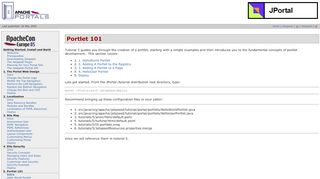 
                            9. The Jetspeed Portal Tutorial - Portlet 101 - Apache Portals