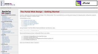 
                            2. The Jetspeed Portal Tutorial - The Portal Web Design - Apache Portals