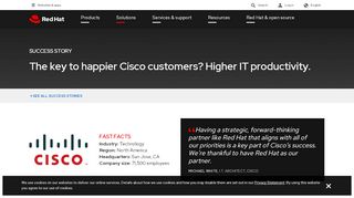 
                            9. The key to happier Cisco customers? Higher IT productivity - Red Hat