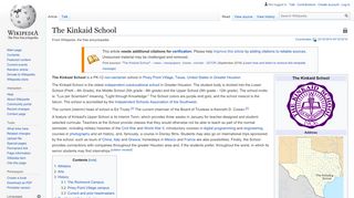 
                            7. The Kinkaid School - Wikipedia