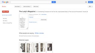 
                            9. The Lady's Magazine: Or, Entertaining Companion for the Fair Sex, ...
