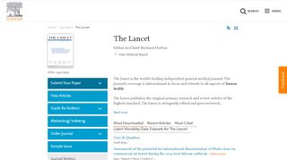 
                            6. The Lancet - Journal - Elsevier